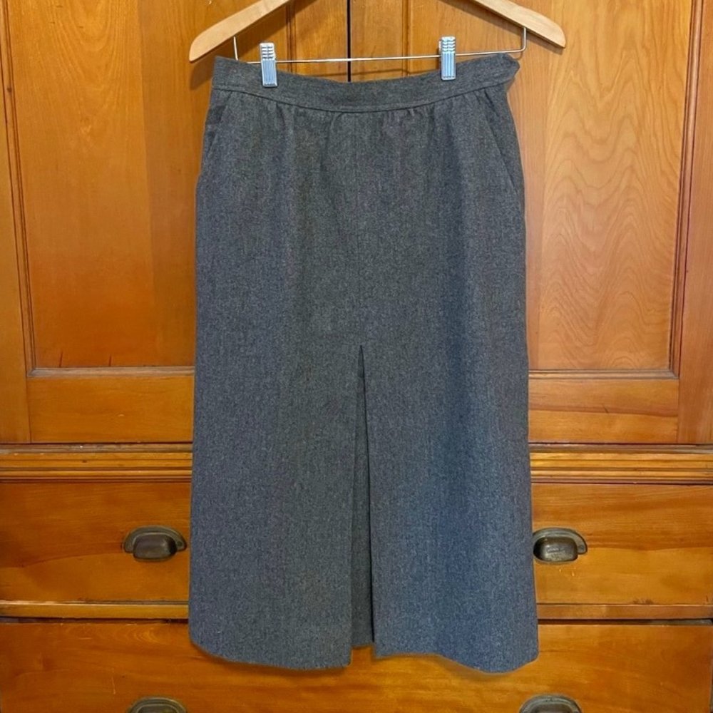 Vintage Saint Laurent Rive Gauche kick pleat skirt